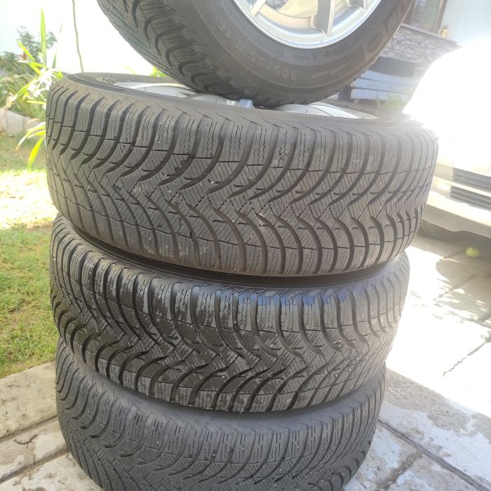 Roti Mercedes, jante 5x112 +anvelope iarna 205/55/r16, cu senzori de p