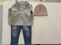 Set blug, bluza si caciulita bebe 9-12 luni