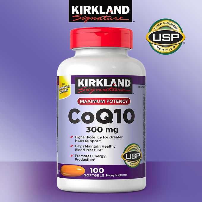 Kirkland CoQ10 300 мг, 100 капсул Комплекс для сердца из США