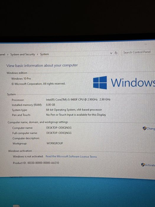 PC gaming i5 9400f gtx 1050Ti