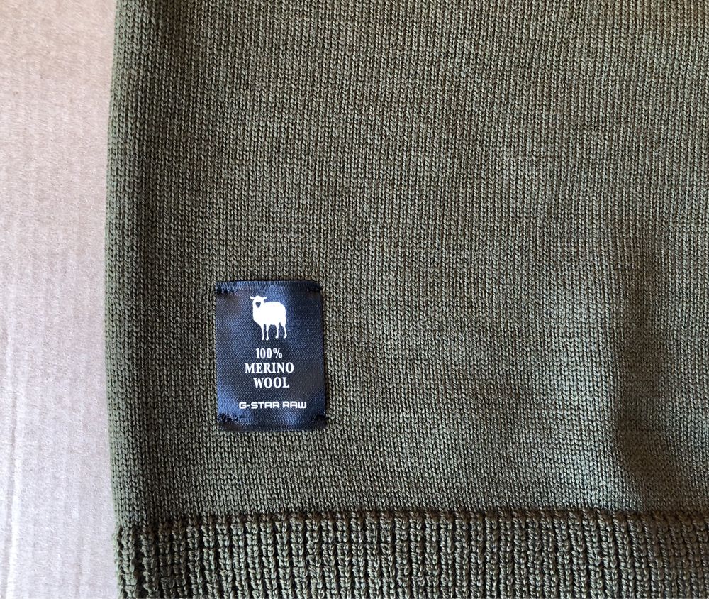 100% мерино вълна G-Star RAW Premium Core Sweater мъжки пуловер  S и М