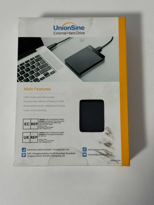 HDD hardk disk extern UnionSine HD2510 Ultra Slim Portable USB3.0