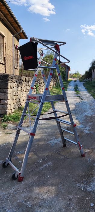 Разтегателна стълба с платформа  Faraone PLS3, Алуминий