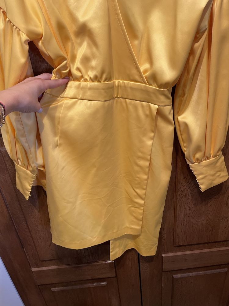 Rochie ocazie, galben mustar