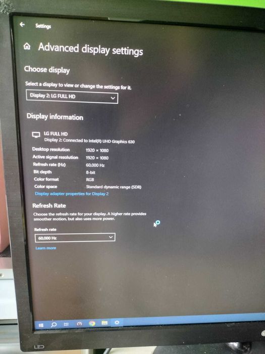 Monitor LG de 23.5'', Full HD, VGA, Negru