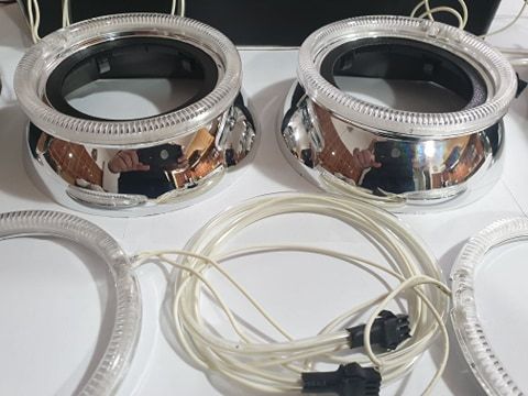 Kit Lupe BMW X1/X3 Lupe Bixenon+Xenon Canbus+Angel Eyes Alb