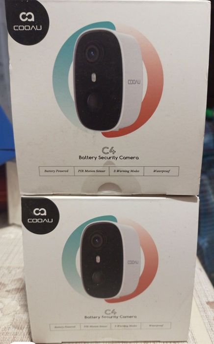 Camera de supraveghere exterioară Cooau 2K cu conectivitate wireless,