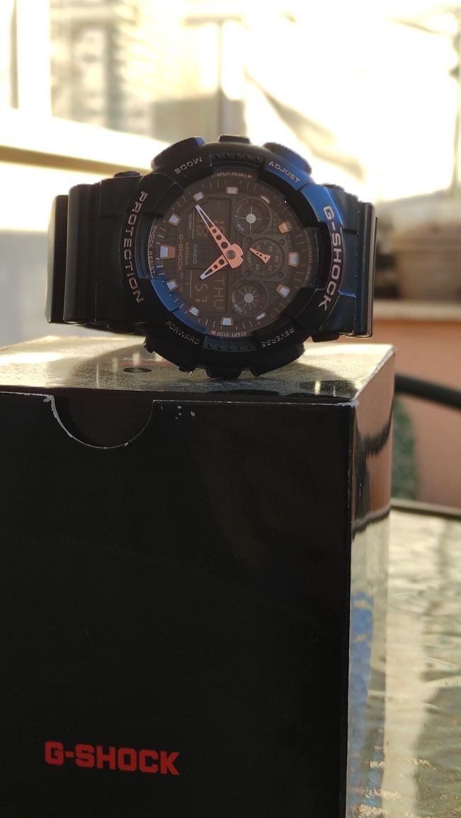 Оригинален Casio G-Shock GA-100GBX-1A4 мъжки часовник с кутия подарък