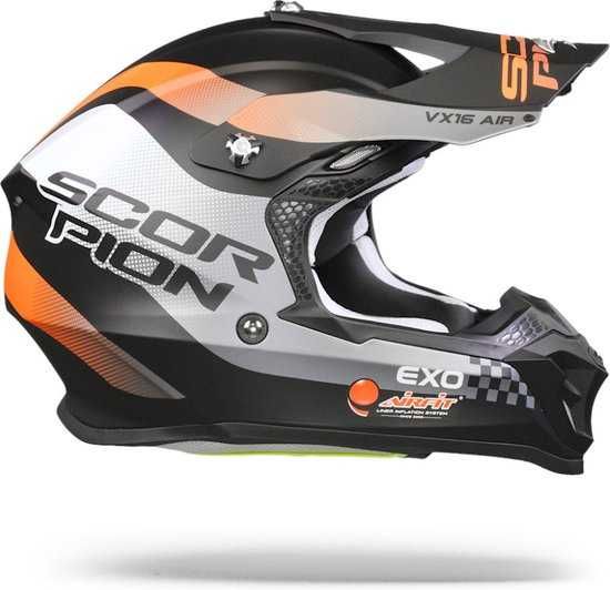 Мотокрос Каска SCORPION VX-16 EVO AIR SOUL Orange-Black,XL 61-62