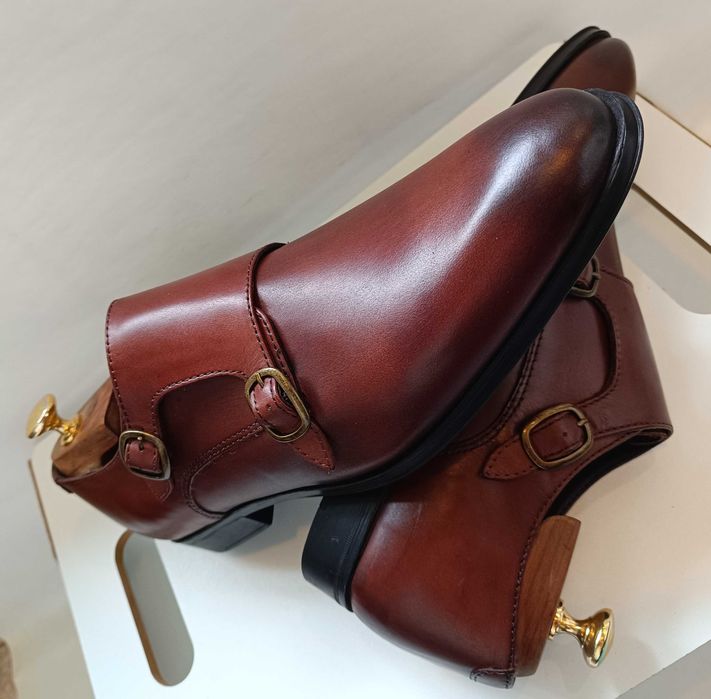 Pantofi monk 42 premium ASOS NOI piele naturala moale
