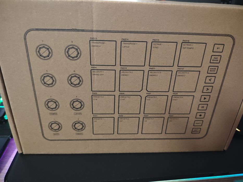 M-VAVE Portable MIDI Drum Pad,Wireless MIDI Controller SMC-PAD