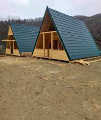 Case si Cabane din lemn, de tip A, dimensiuni in functie de preferinte