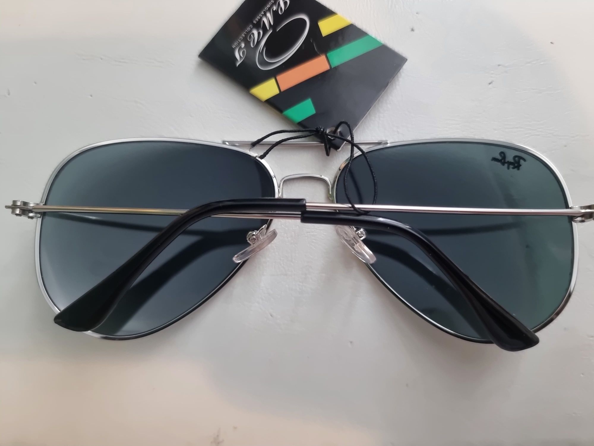 Ochelari de soare Ray-Ban Aviator rame argintii