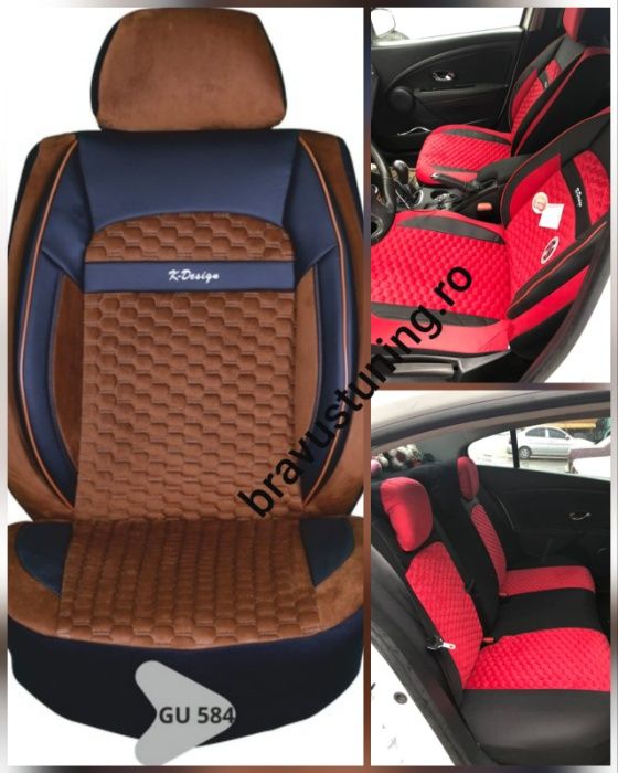 Husa auto Elitte Lux,tip romb,deschidere airbag,bancheta 1/3-2/3