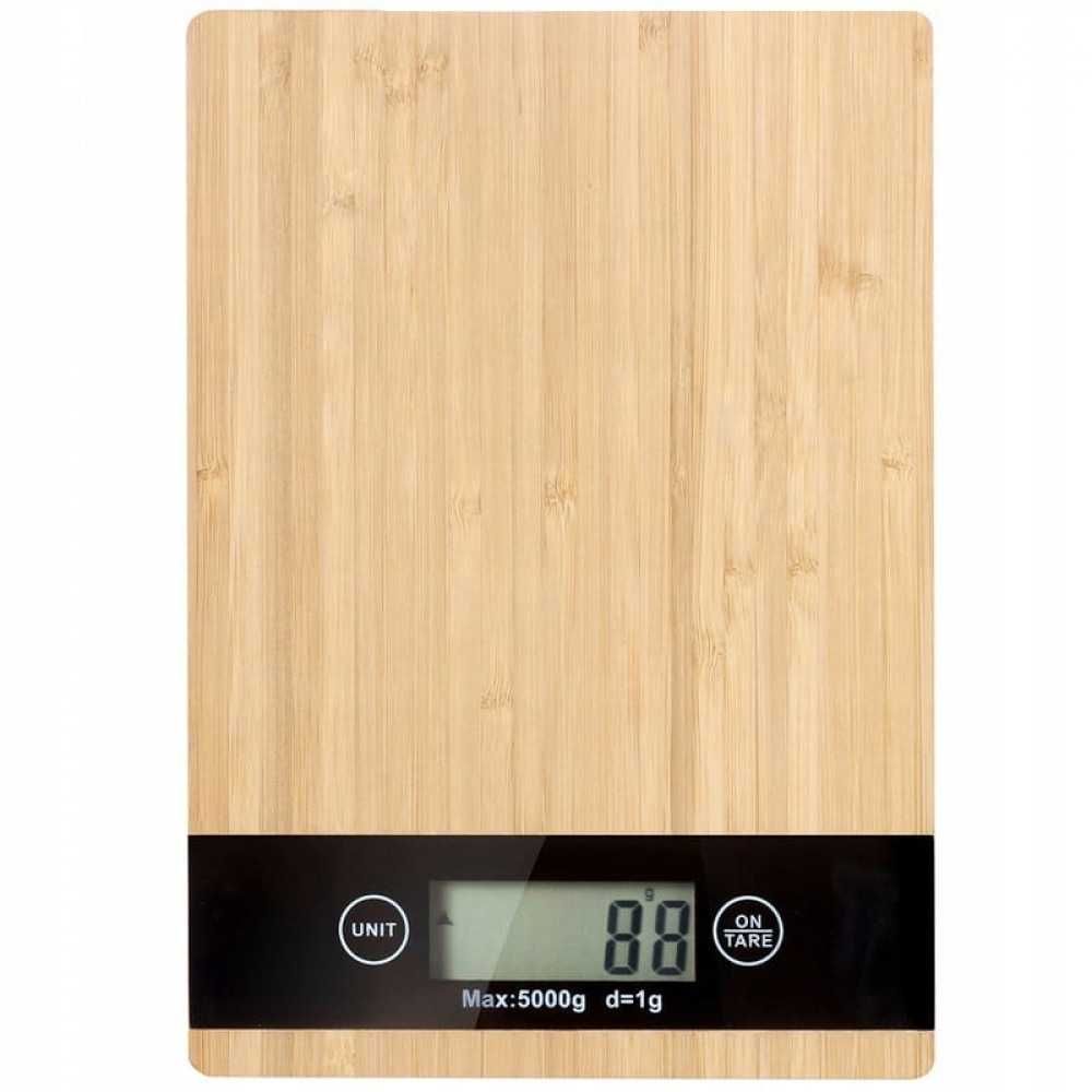 Електронна бамбукова кухненска везна кантар до 5 кг + вкл. батерии