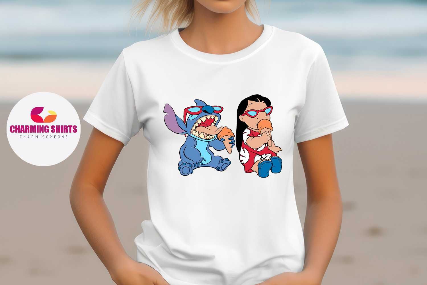 Забавни тениски с Lilo и Stitch, Размери за малки и големи