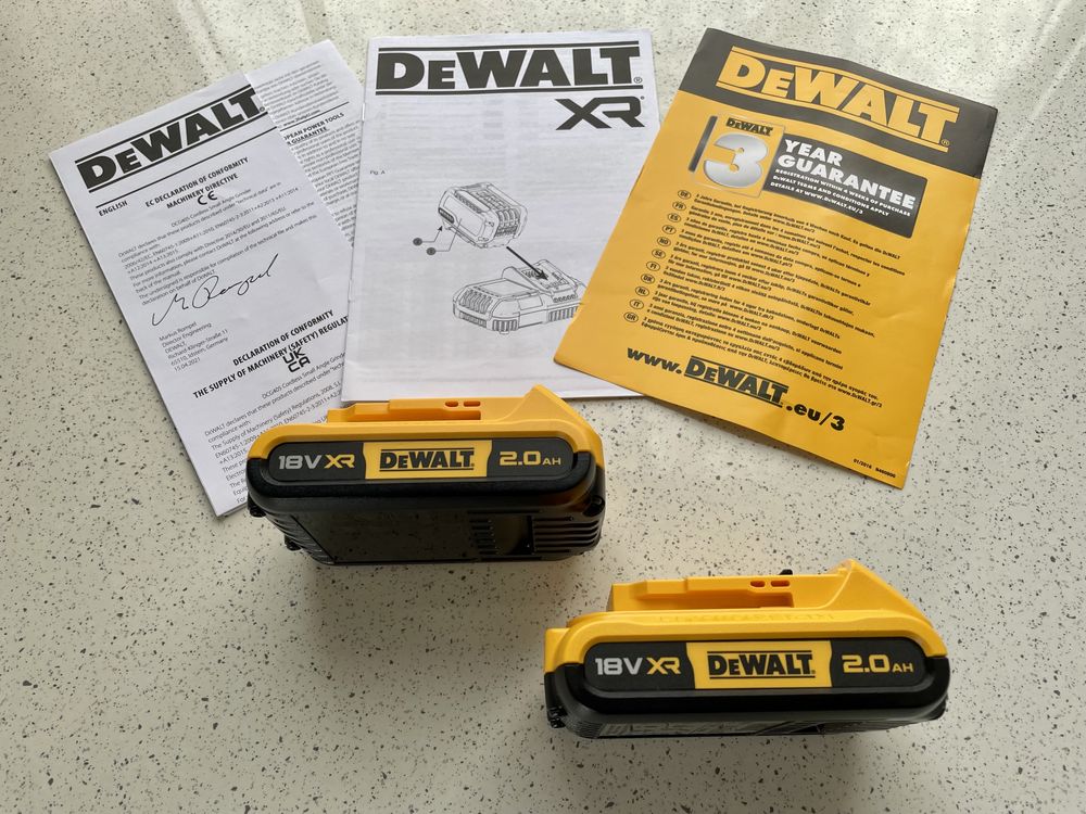 DeWALT Set 2 Baterii DCB 183 Original, Nou.