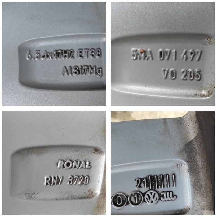 Jante aliaj 17 Volkswagen Tiguan/215/65/17 XL