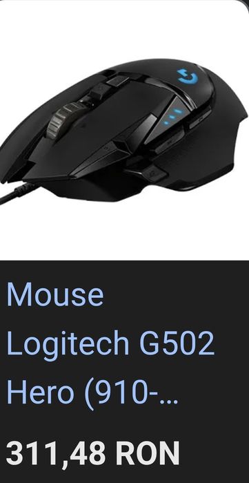 Mouse gaming logitech