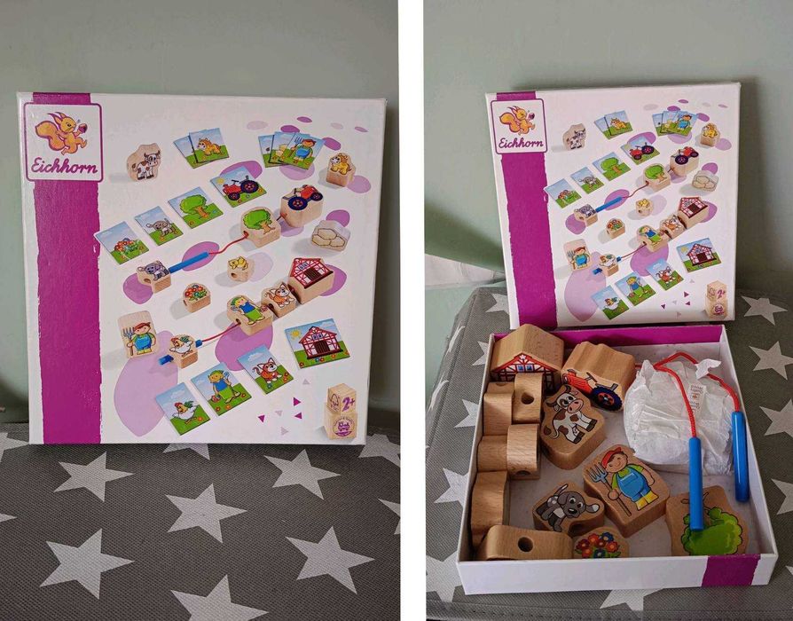 Игра за нанизване Eichhorn, ферма с 13 части