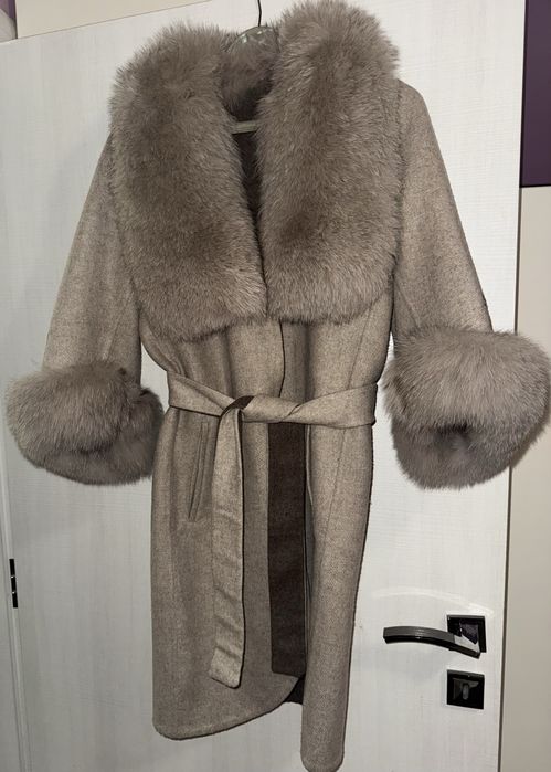 Палто от алпака и лисица,размер С