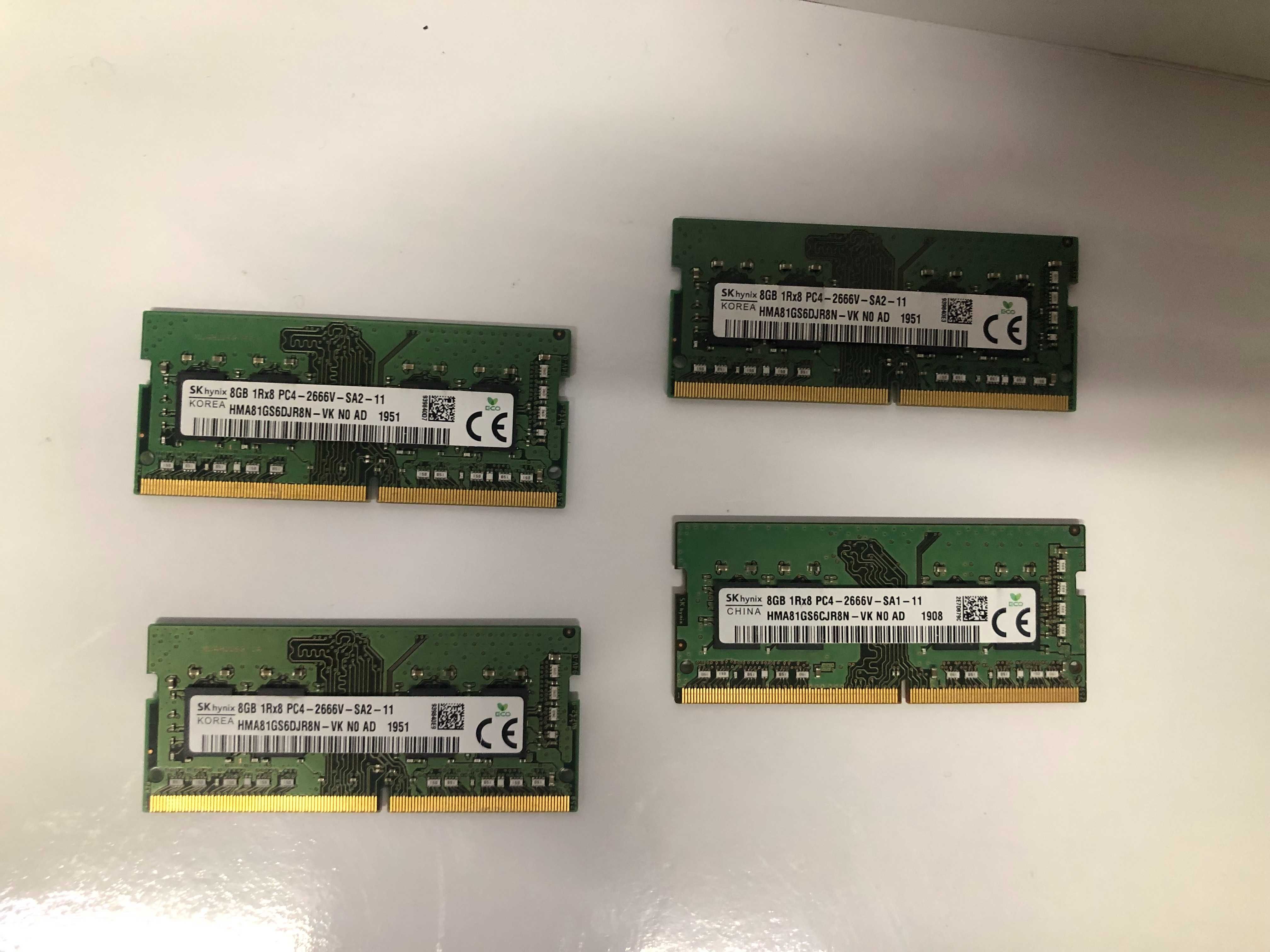 Memorii laptop Sodimm DDR4 8 Gb 2666 HYNIX HMA81GS6CJR8N, Garantie
