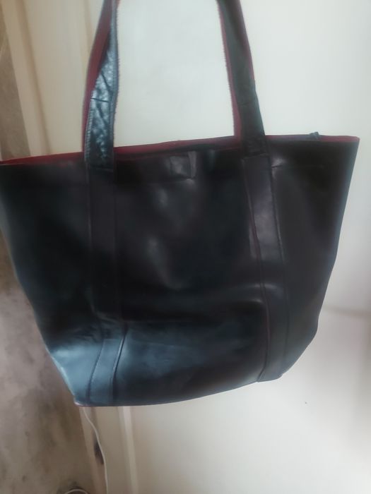 Черна Дамска чанта с портфейл