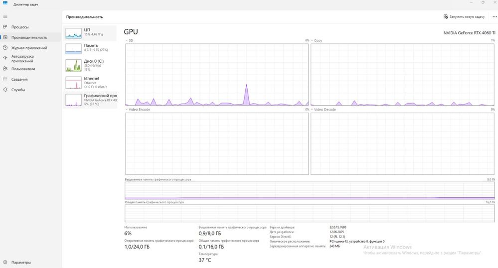 Игровой компьютер (4060Ti + монитор и тд)