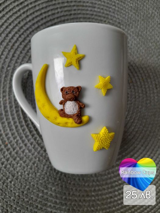 Ръчно изработени чаши с полимерна глина FIMO