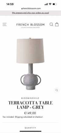 Lampa teracota- Terracotta table lamp