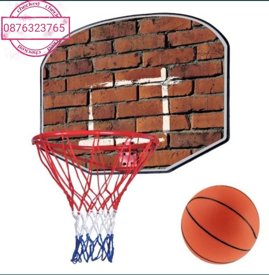 Детски Баскетболен кош баскетболно Табло за гараж или стена с дюбели