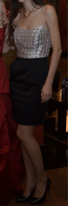 Rochie de ocazie tip corset si fermoar la spate Gorgeous S