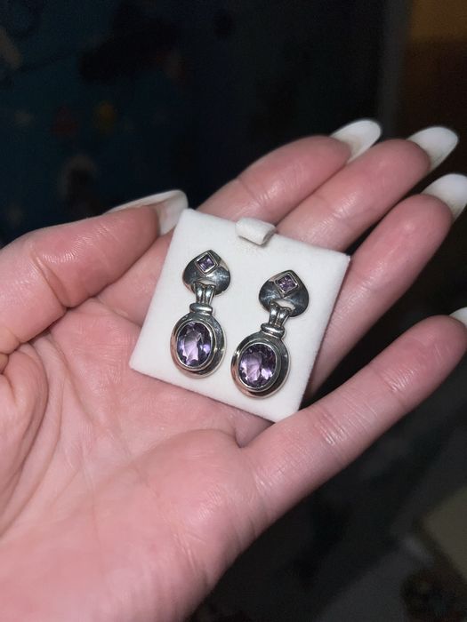 Cercei din argint cu piatra semipretioasa