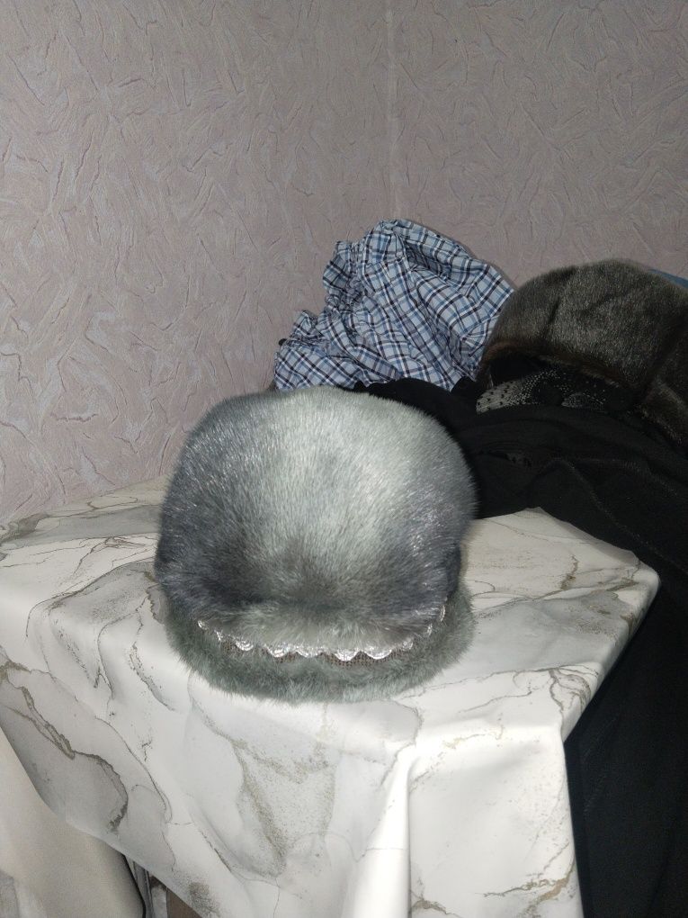 Зимняя шапка норка
