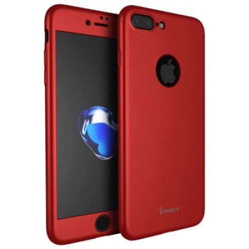 Husa pentru iPhone 8 Plus, model 360grade pe culoarea rosie --> promo