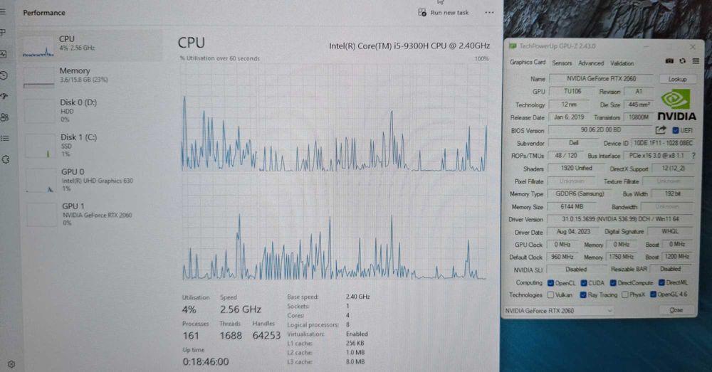 17.3' IPS Dell G7 i5-9300/NVIDIA GTX 2060 6GB GDDR6/16GB/512GB SSD/1TB