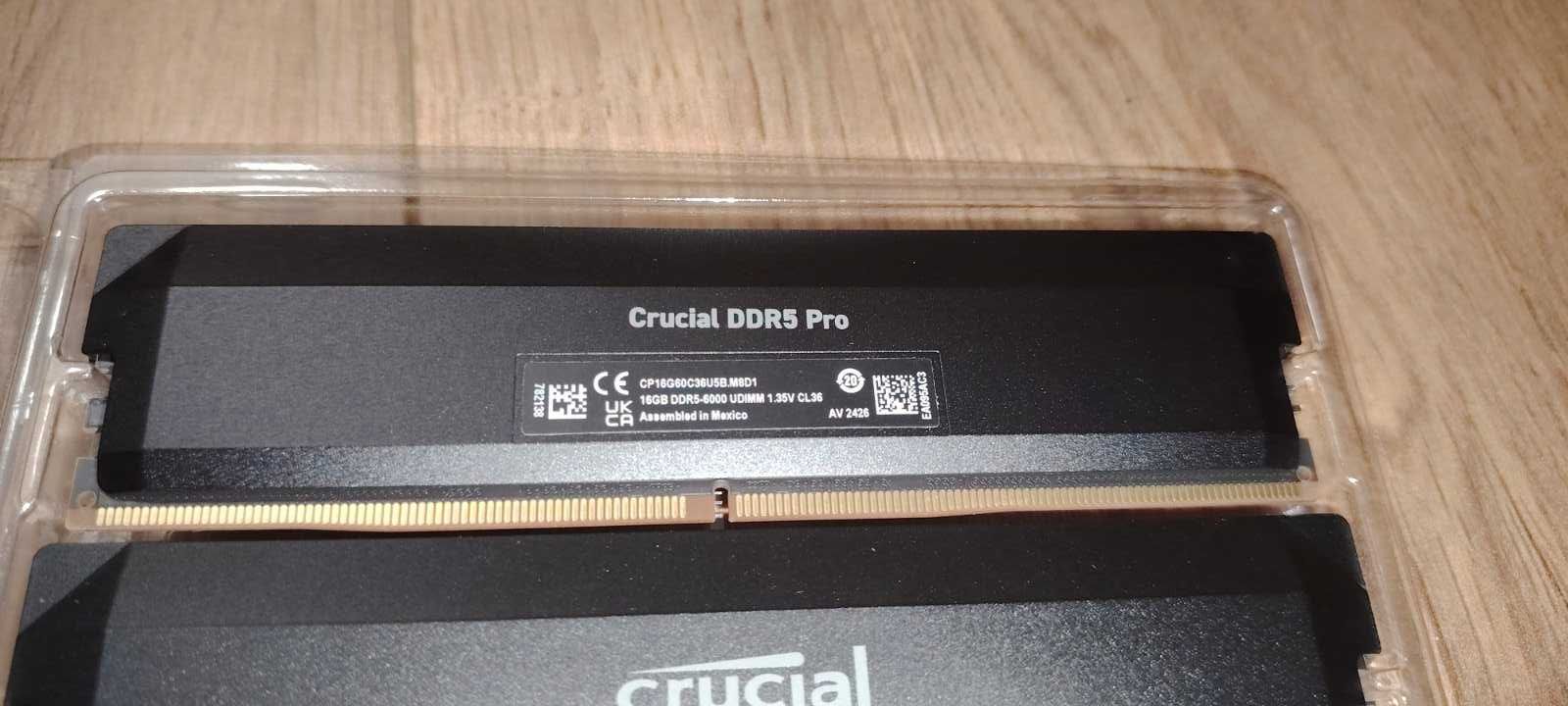Рам памет Crucial Pro Overclocking BLACK 2x16GB 32GB 6000Mhz DDR5