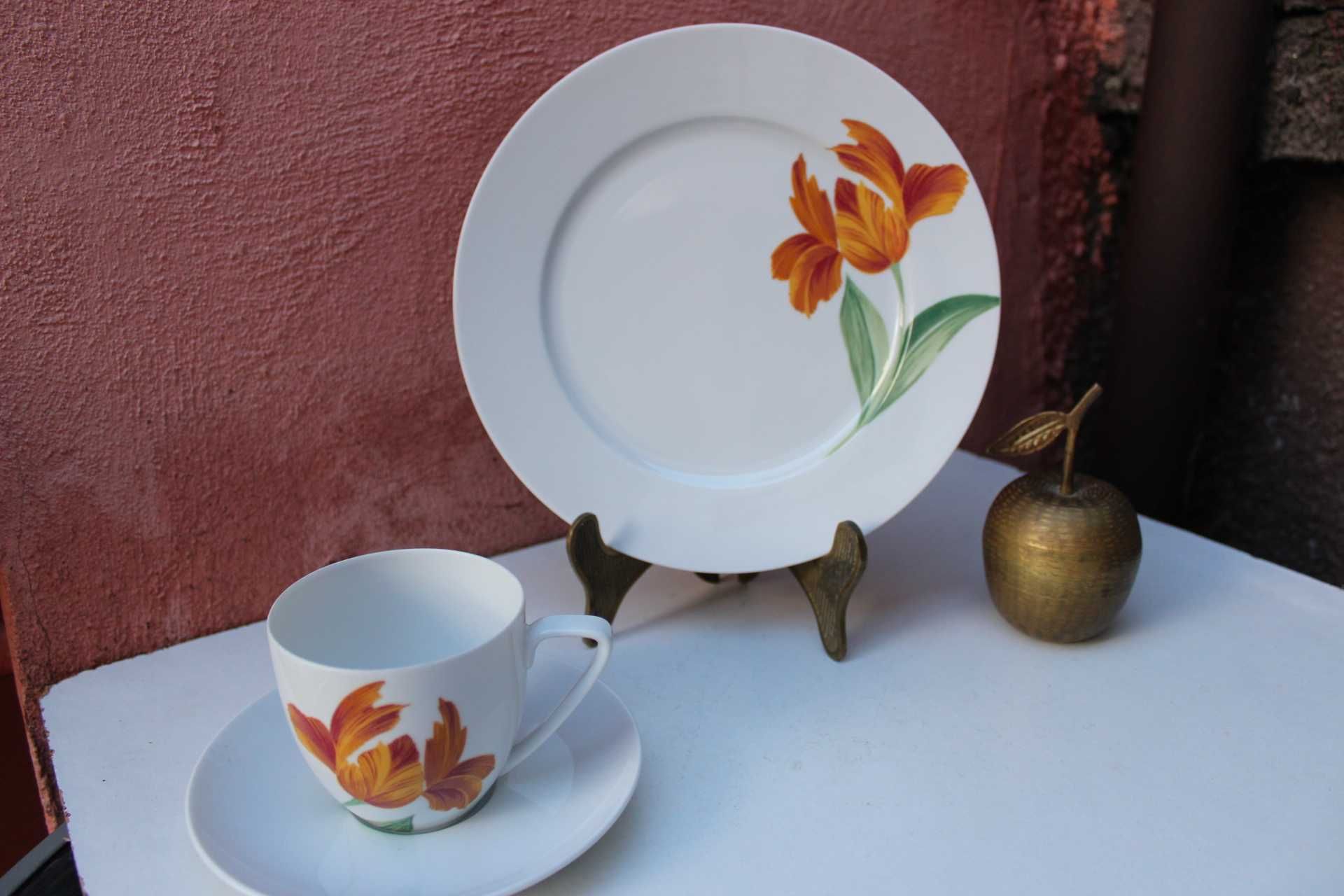 Set mic dejun, portelan ROSENTHAL, Diandra, Lalele - floral, Germania