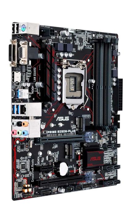 ASUS PRIME B250M-PLUS HDV 1151 soket DDR4 holati ideal + garantiya