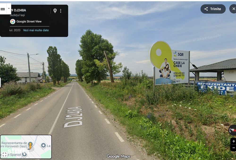 Teren 2,5 ha intravilan Vorovesti-Miroslava,deschidere sosea