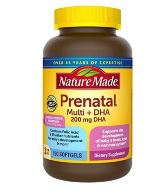 Витамины для беременных Nature Made prenatal. Xomilador ayollar uchun