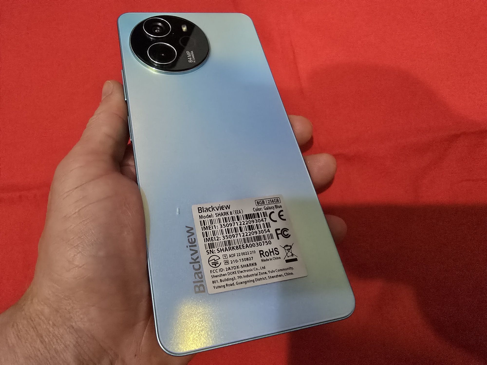 -Blackview Shark 8, ca Nou, 256Gb, 8Ram, Blue, impecabil, nici un semn
