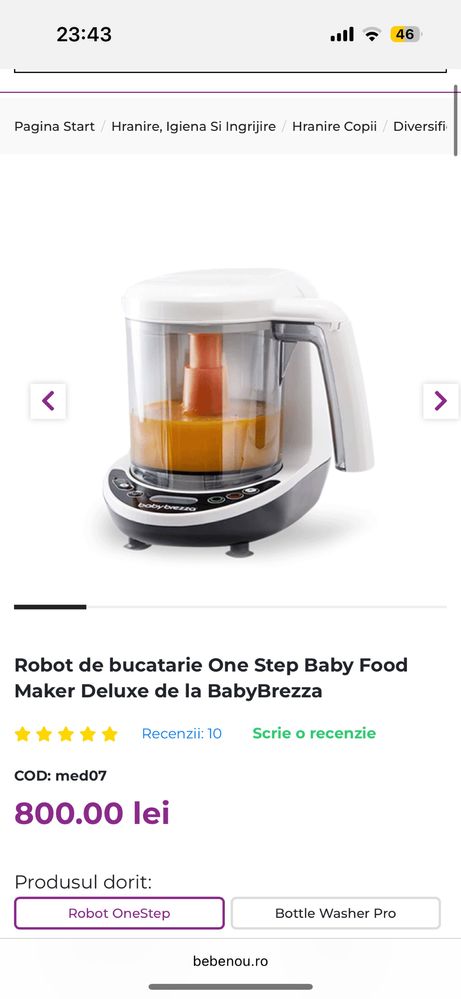 Vand babybrezza food maker deluxe