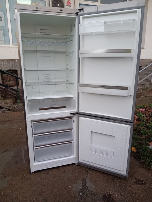 Иноксов комбиниран хладилник с фризер Сименс Siemens 2години Гаранция!
