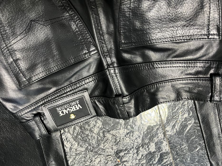 Pantaloni Versace Jeans Coutore Originali Made in Italy Piele Naturala