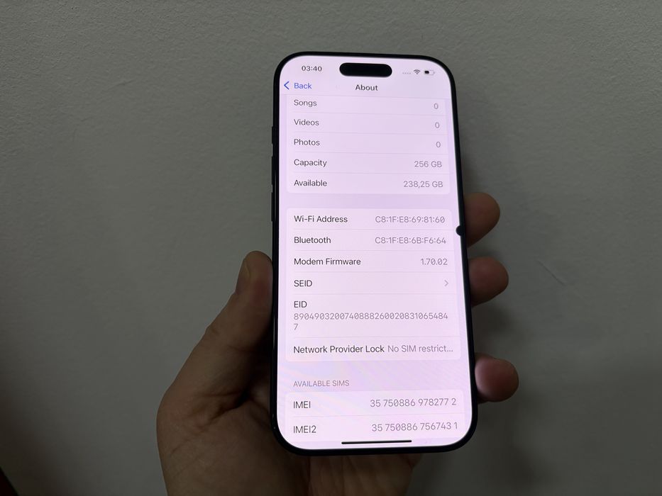 Iphone 16 Pro, 256 gb, Black Titanium