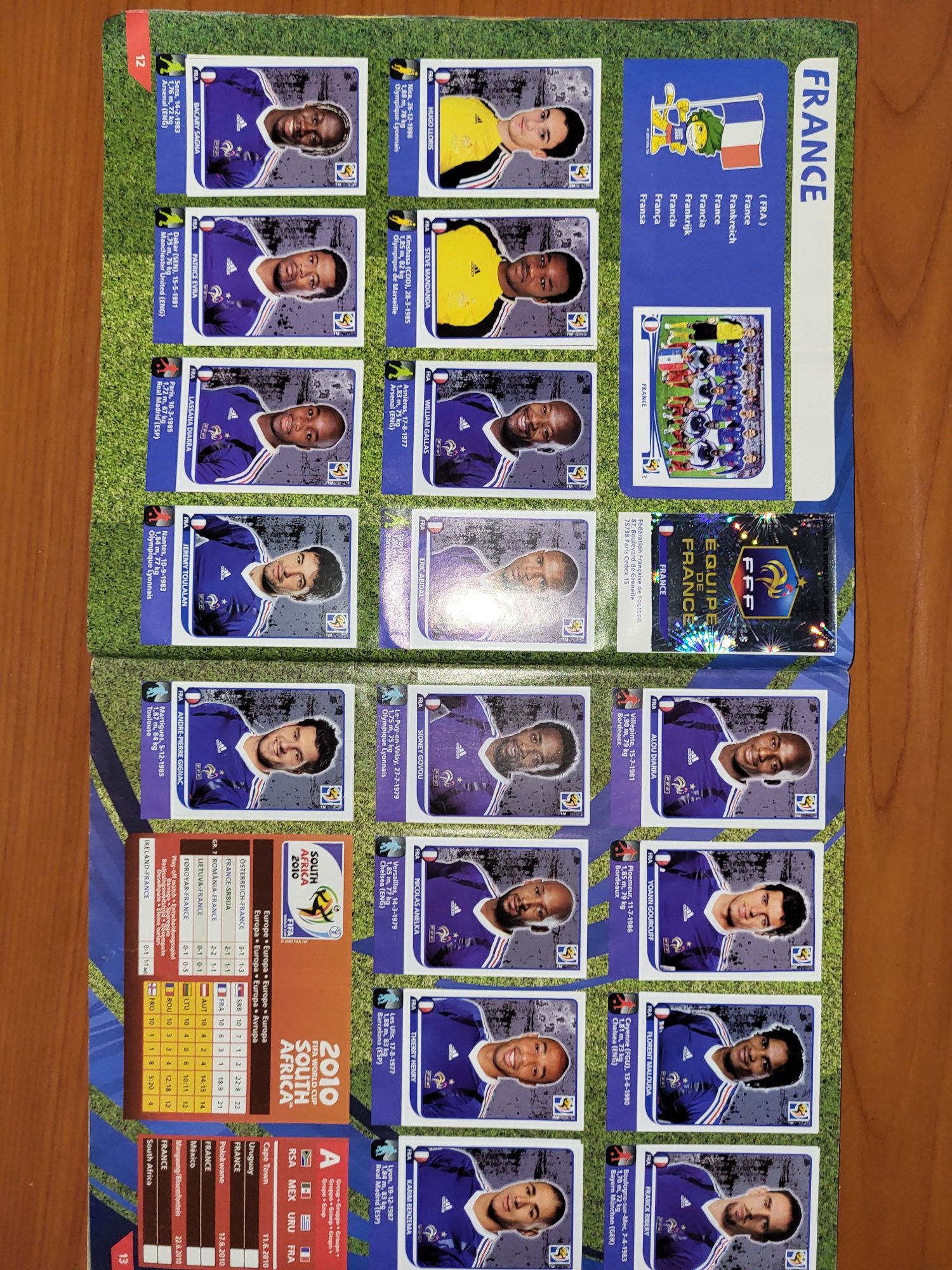 WC 2010 Panini Complet (nescris) + extra stickere