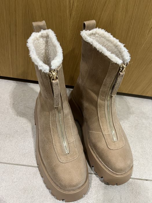 Зимни велурени ботуши H&M