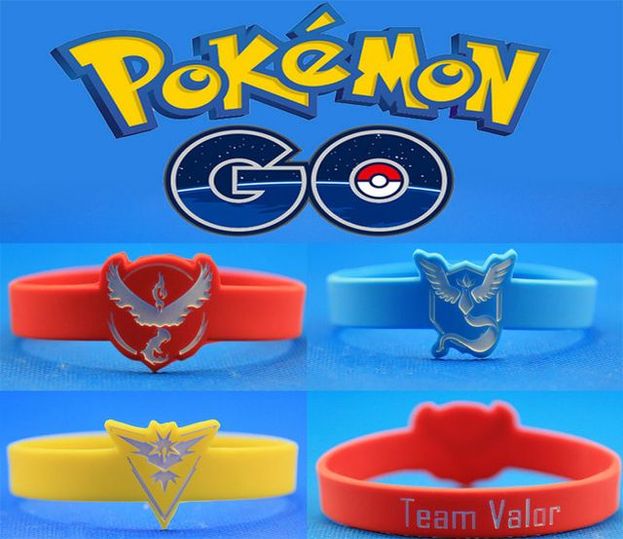 Силиконови Гривни Pokemon GO - Team Valor,Mystic,Instinct