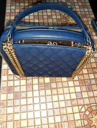Дамска чанта-турско синьо
